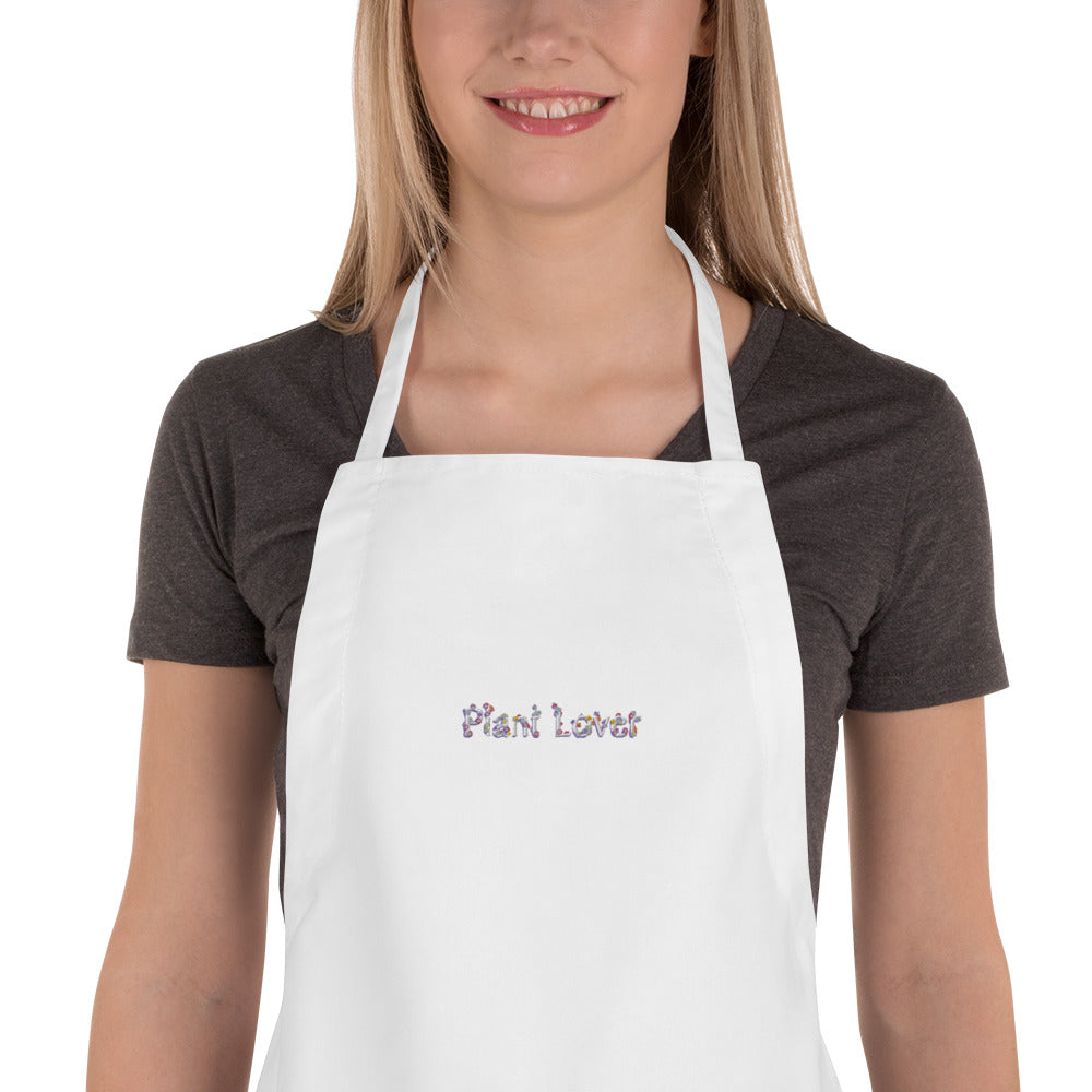 Embroidered Apron Plant Lover